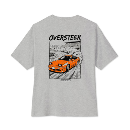 OVERSTEER Oversized Shirt in Grau meliert – Rückansicht
