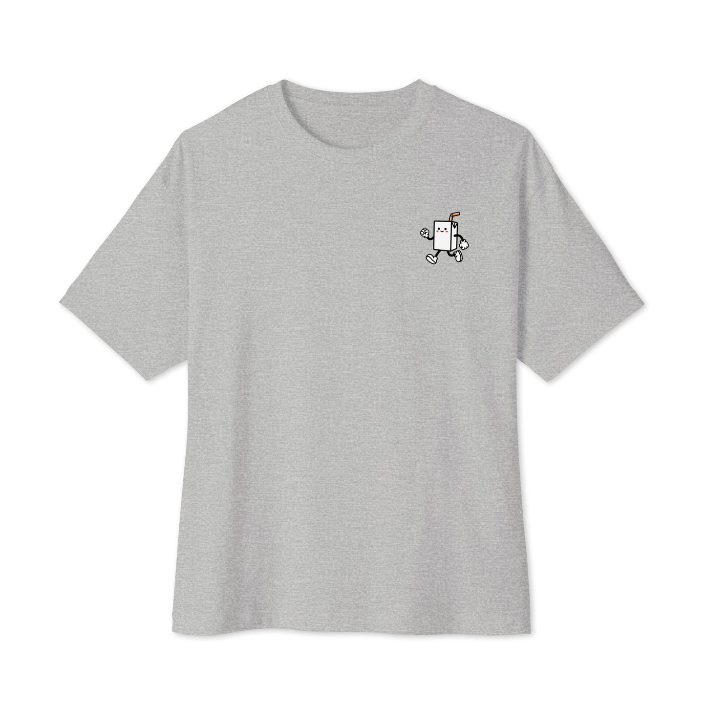 GARAGE DAYS Oversized Shirt in Grau meliert – Vorderansicht mit Print