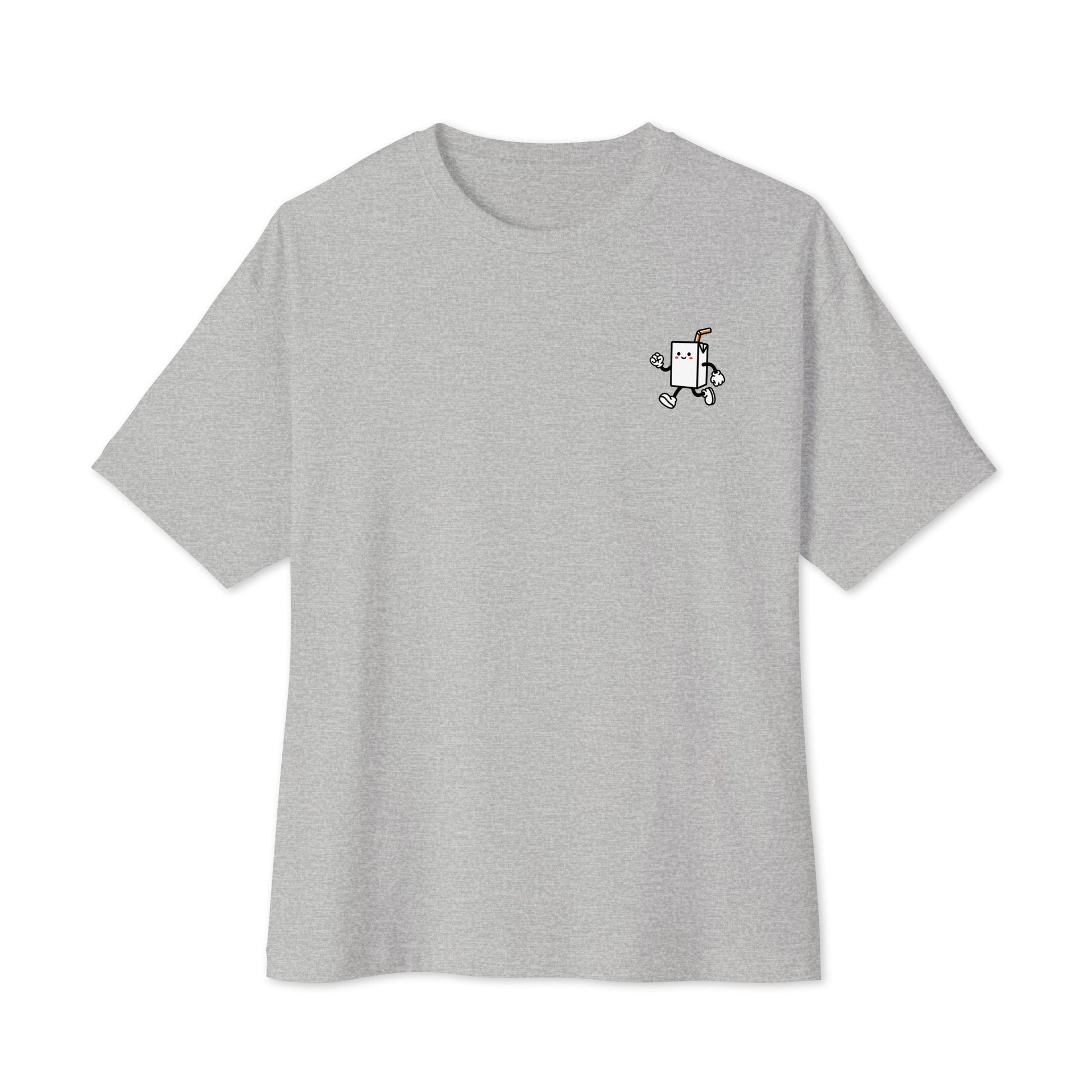 GARAGE DAYS Oversized Shirt in Grau meliert – Vorderansicht mit Print
