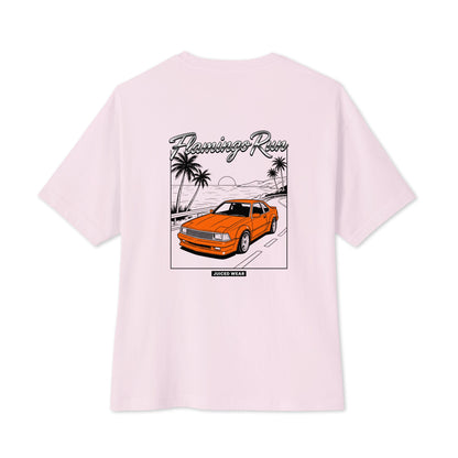 FLAMINGO RUN Oversized Shirt in Soft Pink – Rückansicht