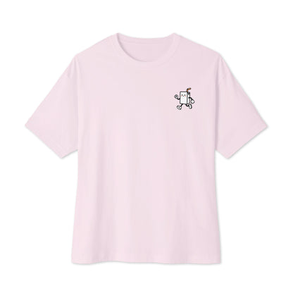 FLAMINGO RUN Oversized Shirt in Soft Pink – Vorderansicht mit Print