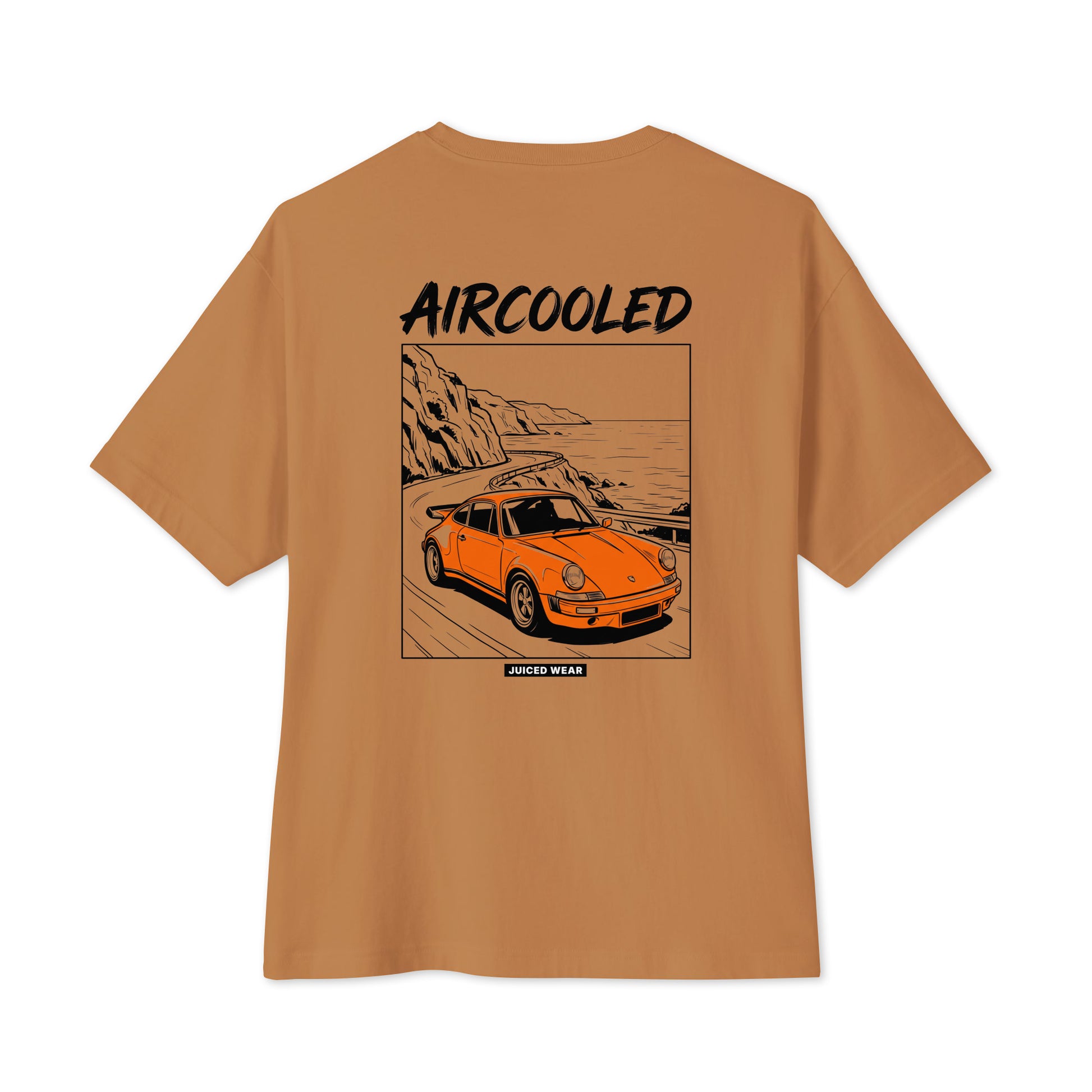 AIRCOOLED Oversized Shirt in Toast – Rückansicht