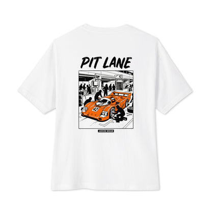 PIT LANE Oversized Shirt in Weiß – Rückansicht