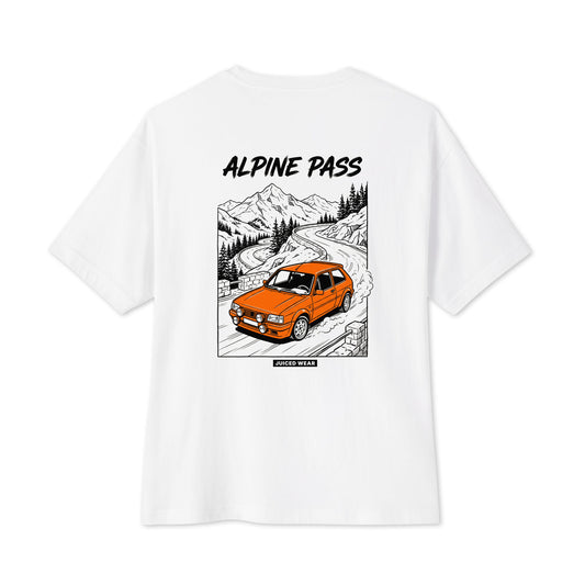 ALPINE PASS Oversized Shirt in Weiß – Rückansicht