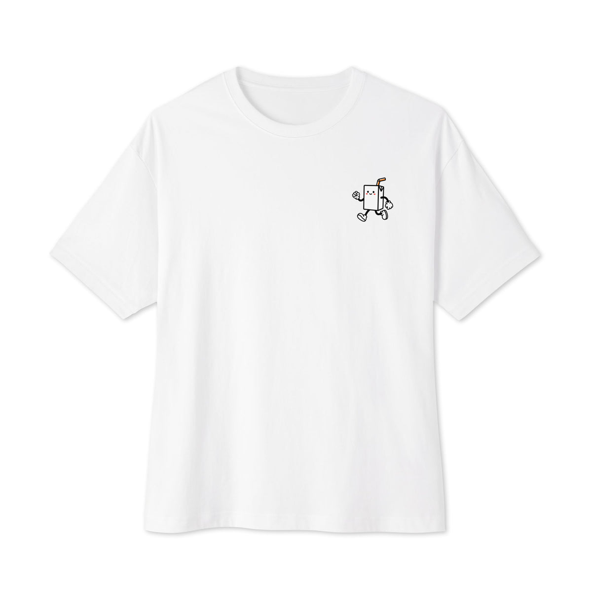 PIT LANE Oversized Shirt in Weiß – Vorderansicht mit Motorsport-Print