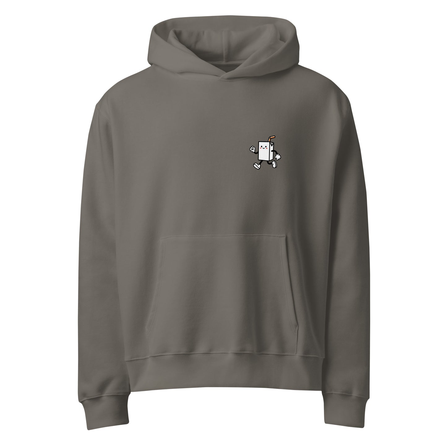 AIRCOOLED Oversized Hoodie in Asphaltgrau – Vorderansicht mit Print