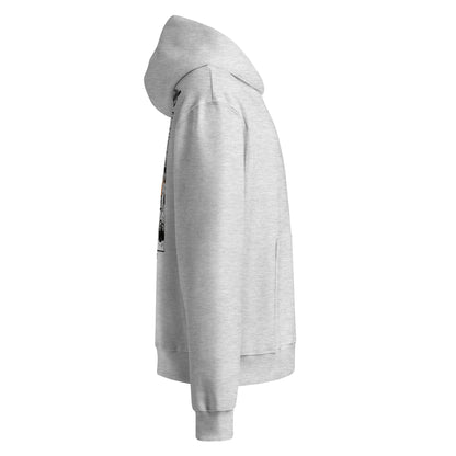 GARAGE DAYS Oversized Hoodie in Grau meliert – Seitenansicht rechts