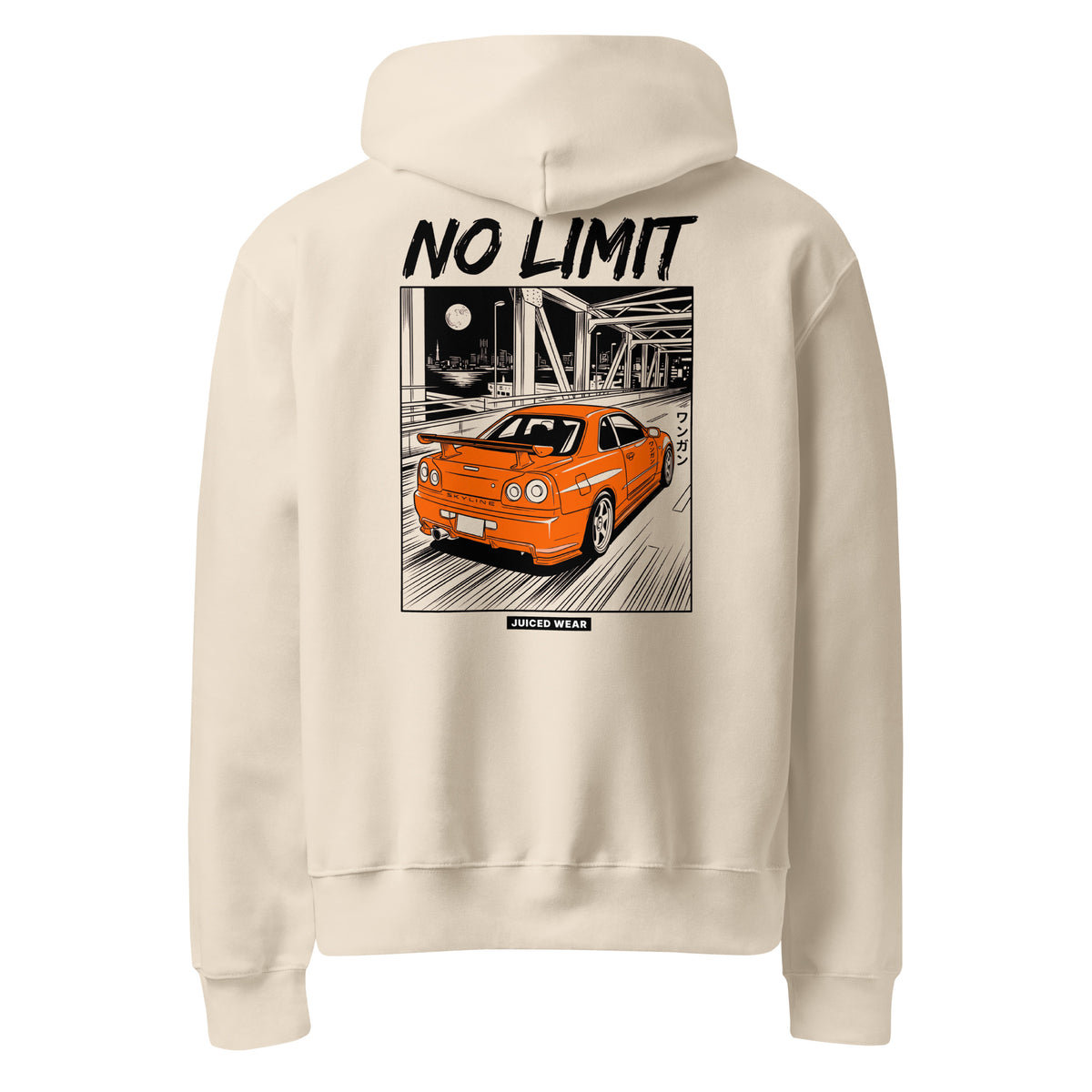 NO LIMIT Oversized Hoodie in Sandbeige – Rückansicht