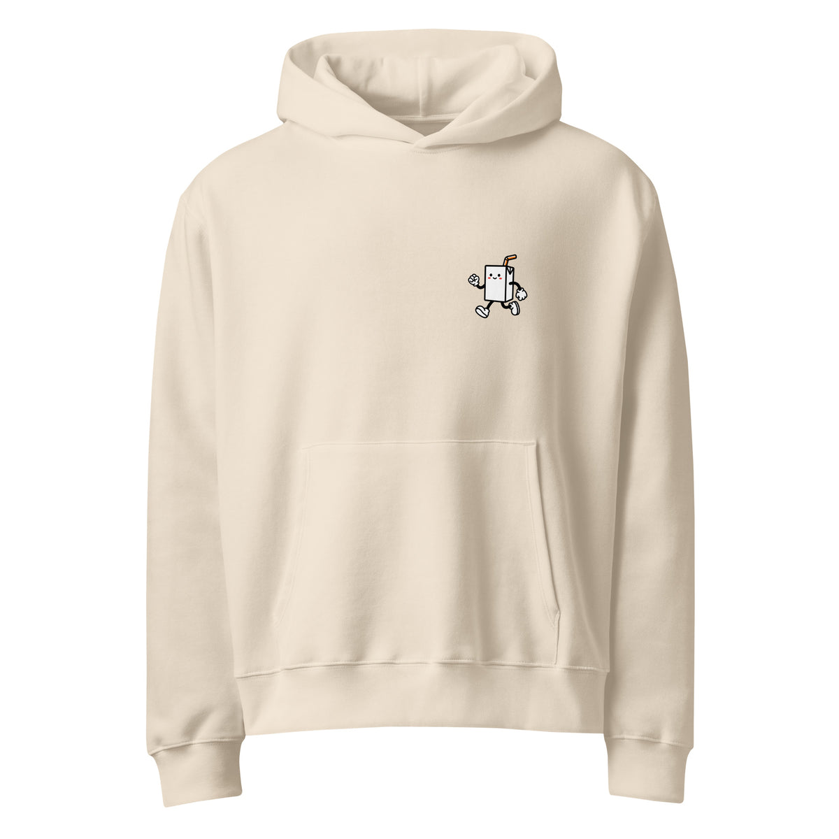 NO LIMIT Oversized Hoodie in Sandbeige – Vorderansicht mit Autobahn-Print