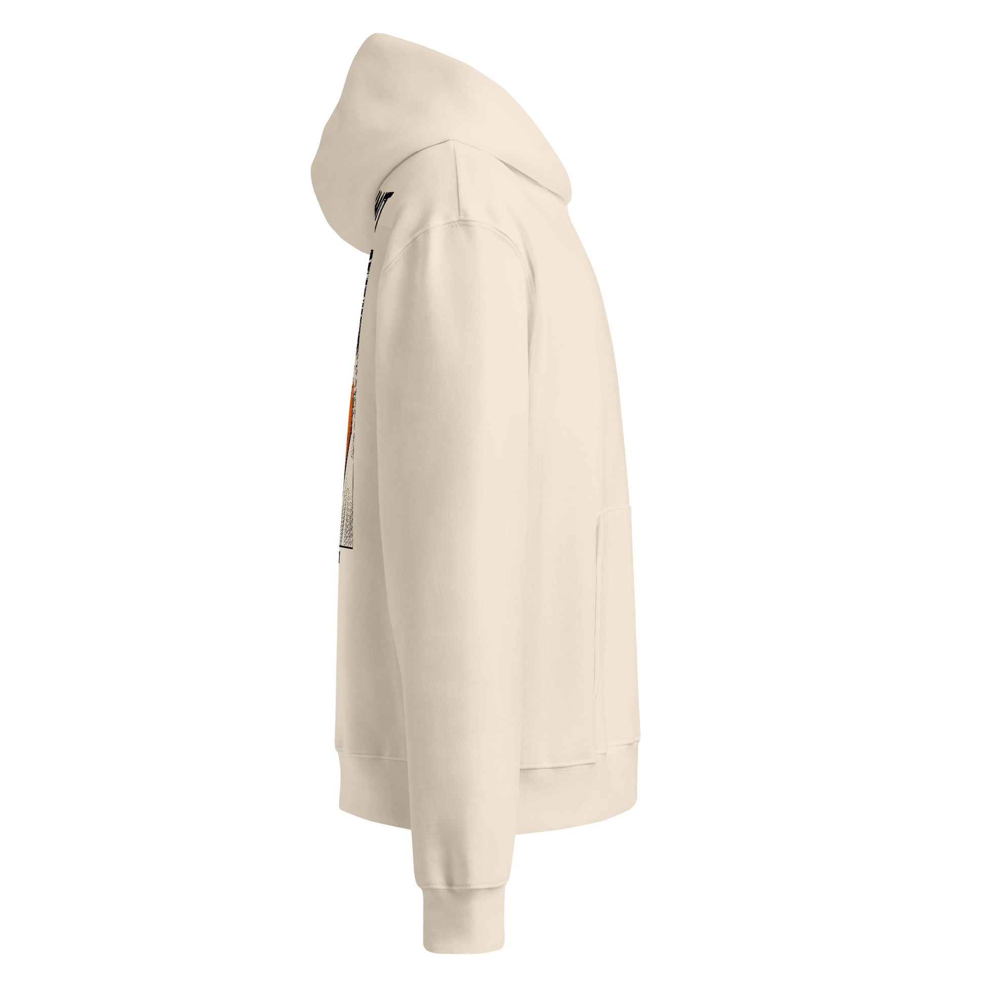 NO LIMIT Oversized Hoodie in Sandbeige – Seitenansicht rechts