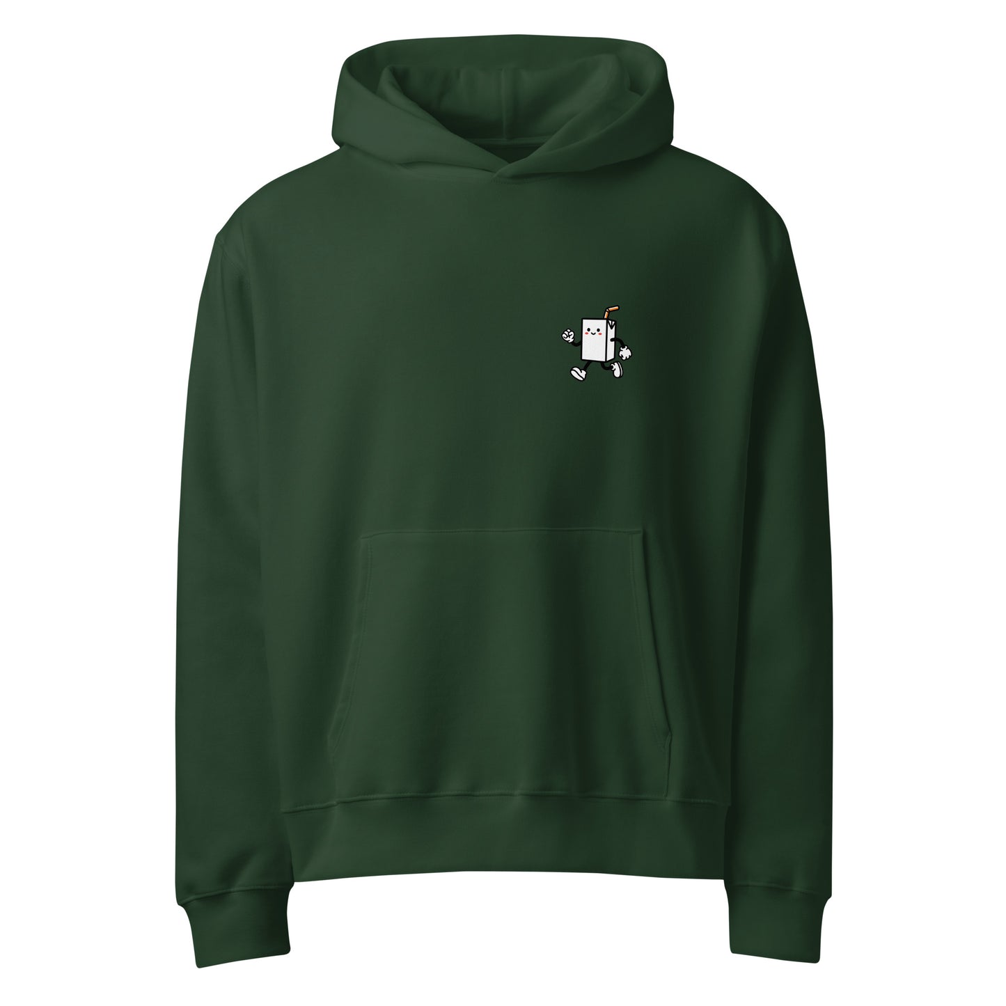 GREEN HELL Oversized Hoodie in Waldgrün – Vorderansicht mit Nordschleifen-Print
