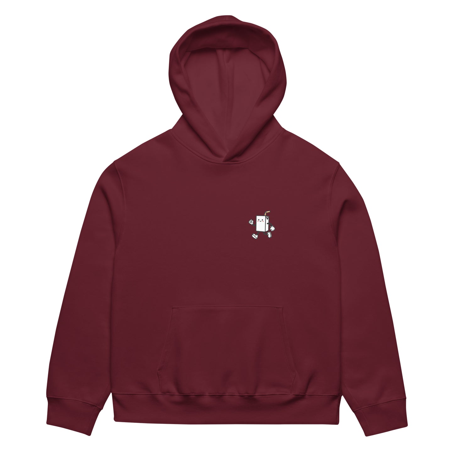 REDLINE Oversized Hoodie in Bordeaux – Vorderansicht mit Print