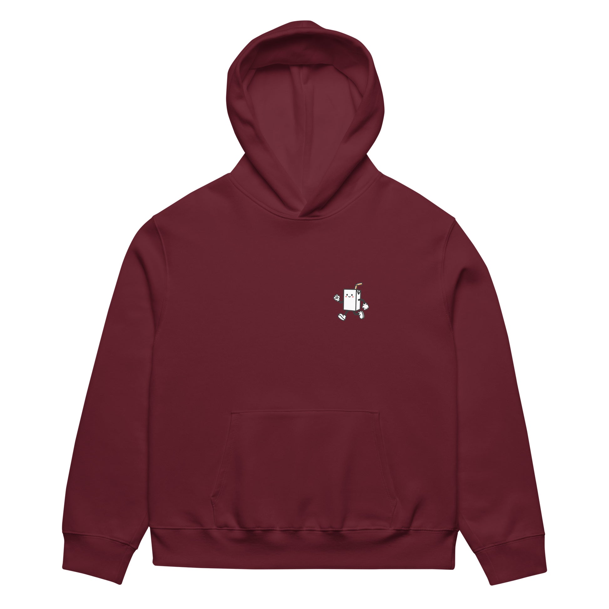 REDLINE Oversized Hoodie in Bordeaux – Vorderansicht mit Print