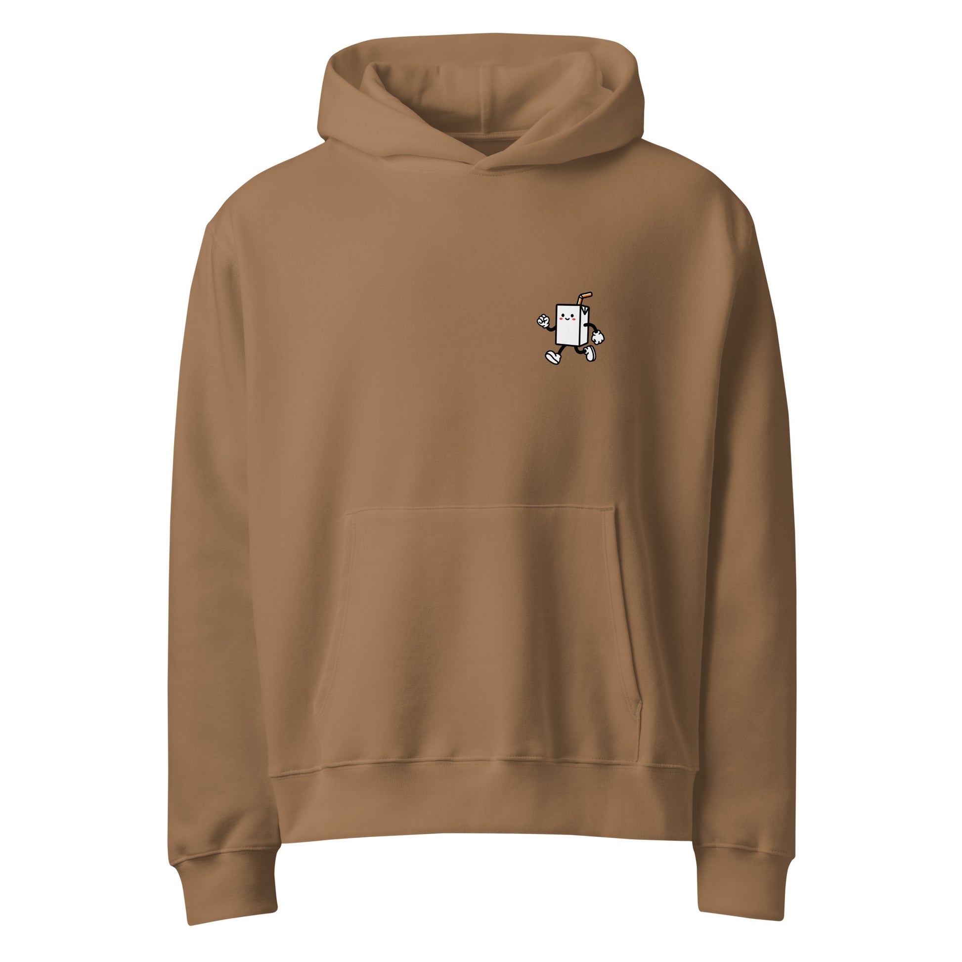 WANGAN KING Oversized Hoodie in Vintage Braun – Vorderansicht mit JDM-Print