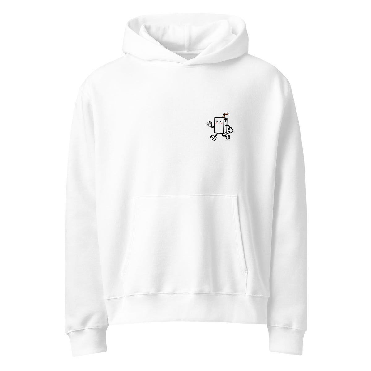 PIT LANE Oversized Hoodie in Weiß – Vorderansicht mit Motorsport-Print