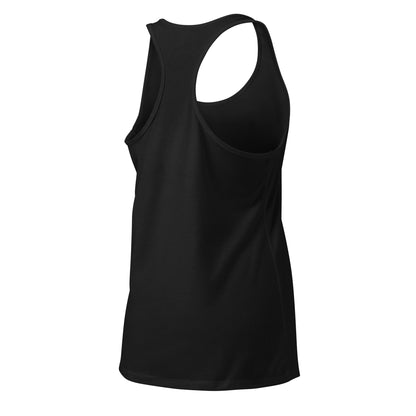 Racerback Tank Top Damen in Schwarz – Rückansicht