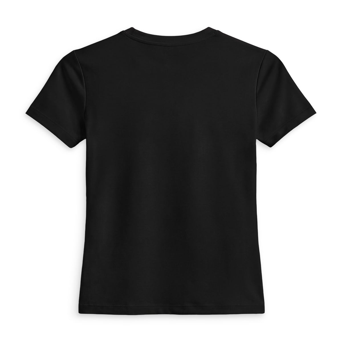 Sport-Shirt Damen figurbetont in Schwarz – Rückansicht