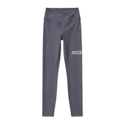 Sport-Leggings Damen High Waist in Anthrazit – Vorderansicht